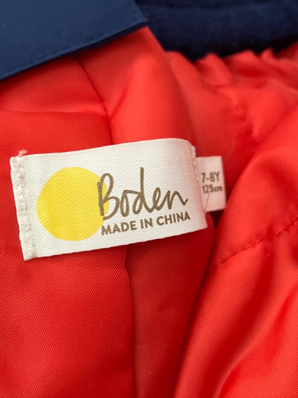 Mini Boden Blue Snow Pants with Red & Light Blue Adjustable Suspenders - Picture 2 of 2